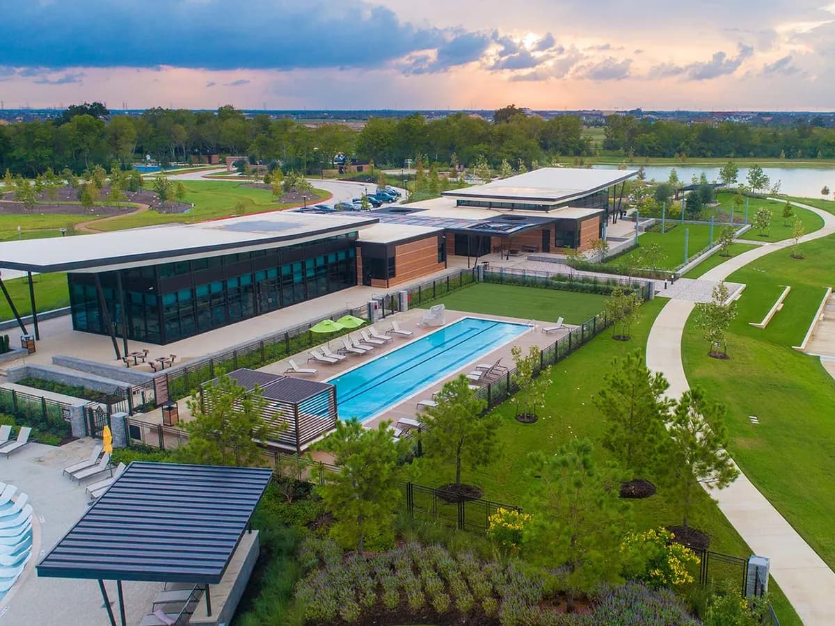 Bridgeland Activity Center on the Bridgeland lake