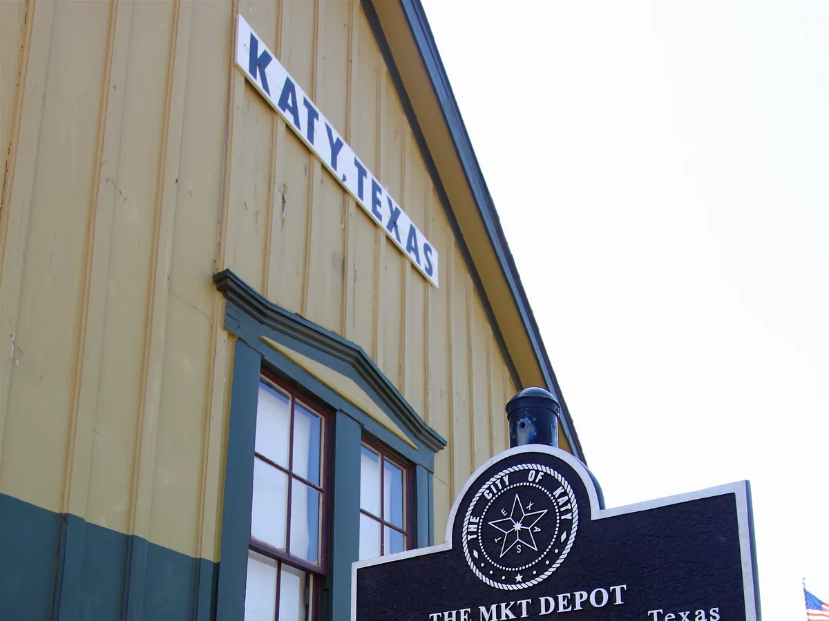 The historic MKT Depot in downtown Katy, Texas