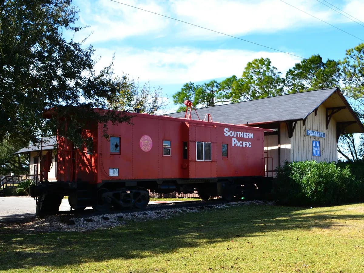 Historic Gulf, Colorado and Santa Fe Railroad depot, Pearland Texas