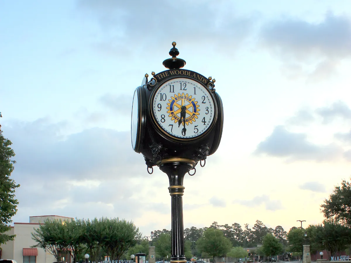 The Woodlands Rotary International Clock at Town Center