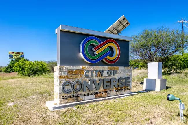 Welcome to Converse, Texas sign